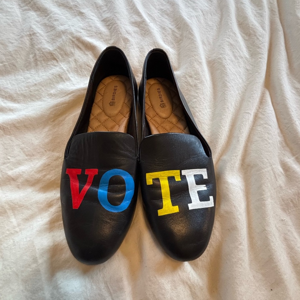 Birdies leather loafers limited edition VOTE edition.